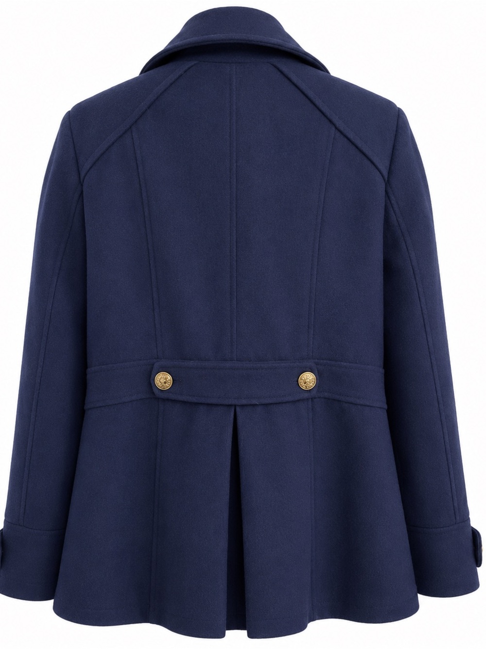 Apt. 9 Navy Double-Breasted Peacoat with Gold Buttons - Picture 5 of 6